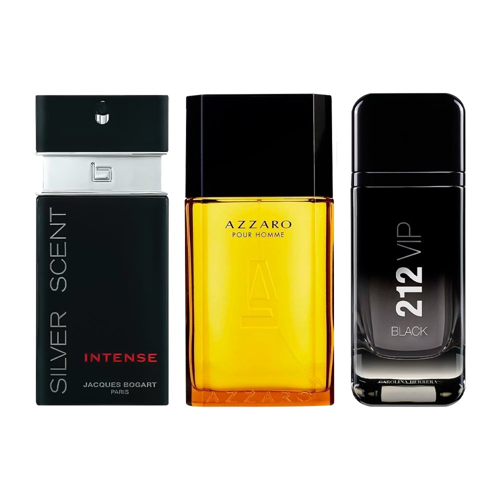 Zestaw 3 Perfum Męskich - Silver Scent, Azzaro i 212 Black