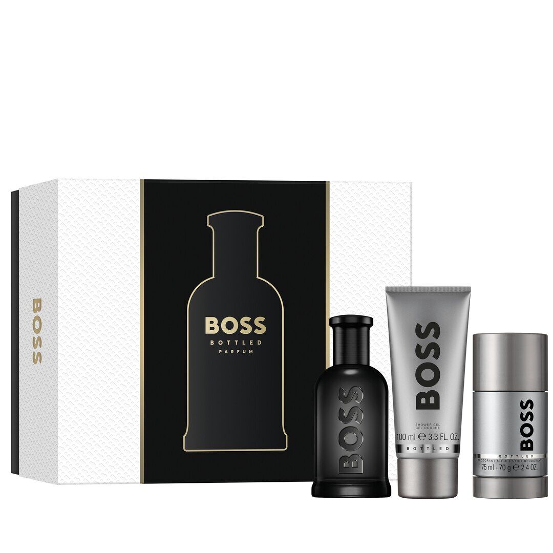 HUGO BOSS Boss Bottled Parfum BB Parfum 100 ml + dezodorant w sztyfcie 75 ml + SG 100 ml