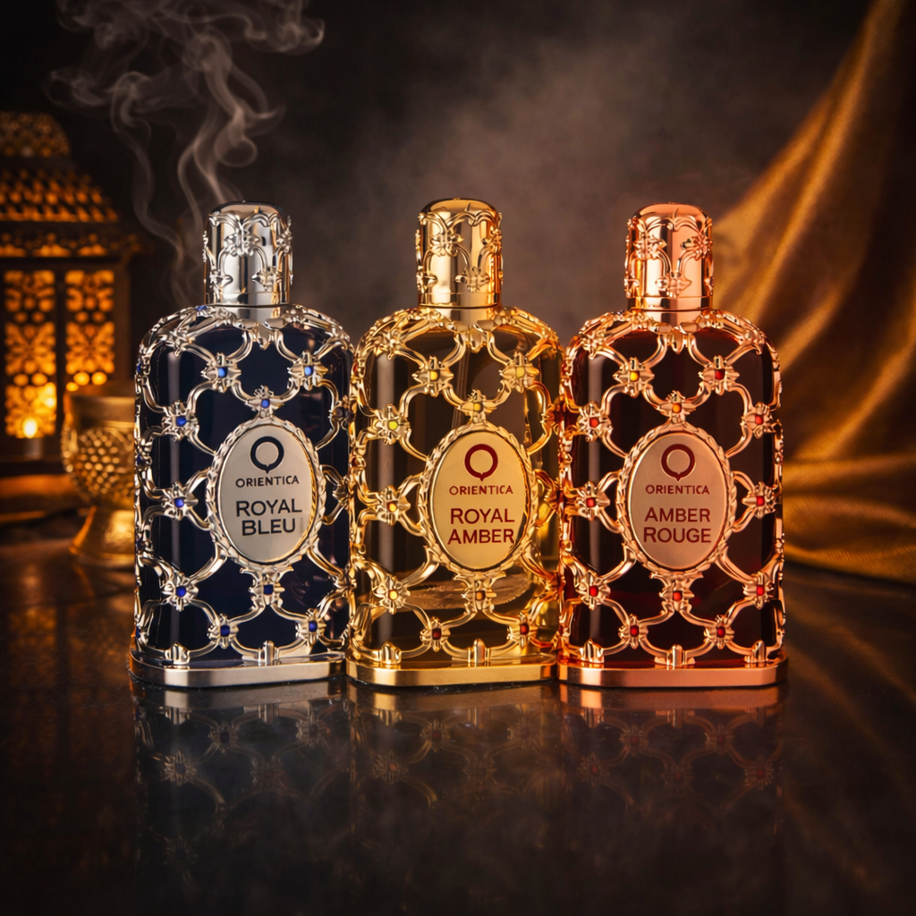 Zestaw Orientica Luxury Collection Amber Rouge + Royal Amber + Royal Bleu (3 × 30 ml)