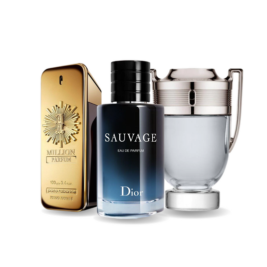 Zestaw 3 perfum Paco Rabanne ONE MILLION, Dior SAUVAGE i Paco Rabanne INVICTUS 100ml