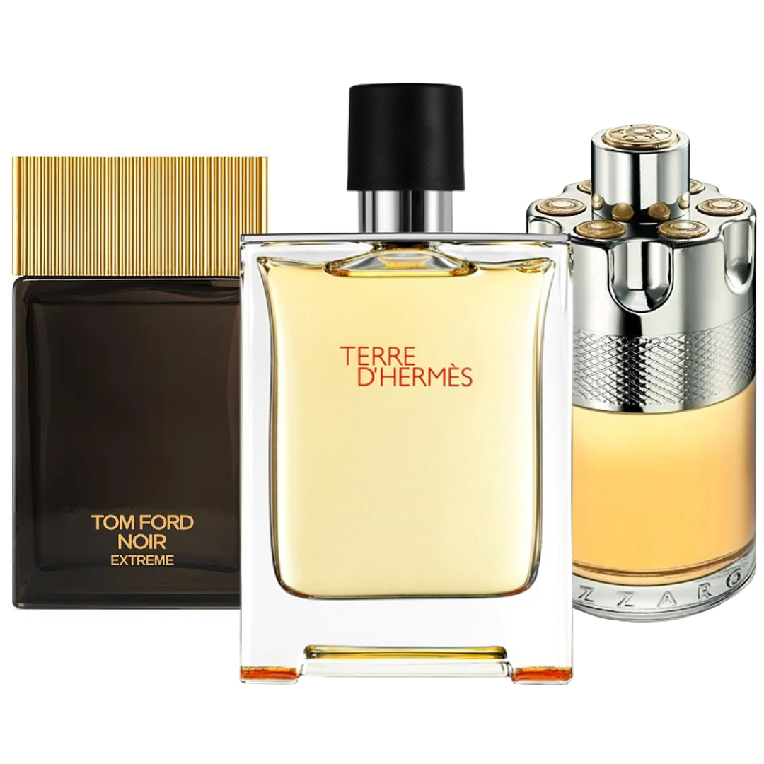 Zestaw 3 perfum Terre de'Herme, Azzaro Wanted, Tom Ford Noir Extreme 100ml