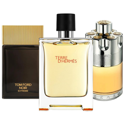 Zestaw 3 perfum Terre de'Herme, Azzaro Wanted, Tom Ford Noir Extreme 100ml