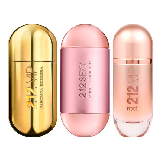 Zestaw 3 Perfum Damskich 212 VIP, 212 Sexy i 212 VIP Rosé