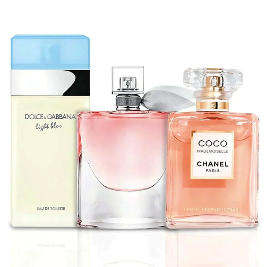 Zestaw 3 Perfum Damskich La Vie est Belle, Mademoiselle i Light Blue 100 ml