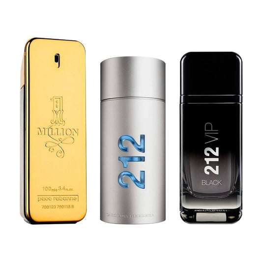 Zestaw 3 Perfum Męskich - 1 Million, 212 MEN i 212 Black